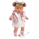 Interactive crying doll "Alexandra" in pink clothes - image-0