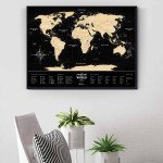 Scratch Map of the World Travel Map® Black - image-0