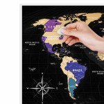 Scratch Map of the World Travel Map® Black - image-3