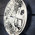 Noiseless wall wood clock "Vine" - image-1