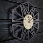 Дерев'яний настінний годинник  "Геометрія" - image-1