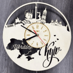Настінний годинник з дерева "Київ" - image-0