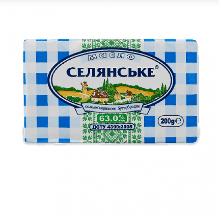 Масло солодковершкове «Селянське», 200 г - image-0