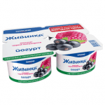 Йогурт малина-чорная смородина, 4 шт.*115 г - image-0