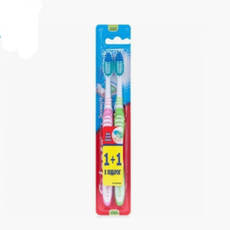 Набір щітка зубна, 1+1 шт.  середньої жорсткості - image-0