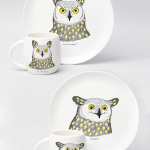 Set of dishes and cups "Owl" - image-0