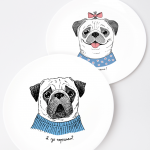 Set of dishes and cups "Pug" - image-2