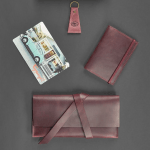 Set of leather accessories for travellers "Venice" - image-1