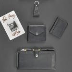 Set of leather accessories for travellers "Dublin" (Dark Horse leather) - image-0