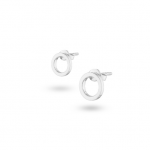 Silver earrings "Rings", 7 mm - image-0