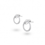 Silver earrings "Shining ring" - image-2