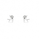 Silver earrings "Swallow" - image-1