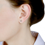 Silver earrings "Spheres", 5 mm - image-3