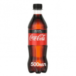 Напій Coca-Cola Zero безалкогольний сильногазований, 0,5л - image-0