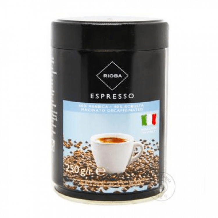 Кава Rioba Espresso натуральна мелена без кофеїну, 250г - image-0