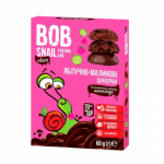 Цукерки Bob Snail яблучно-малинові в чорному шоколаді без цукру, 60г - image-0