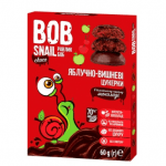 Bob Snail candy apple-cherry in black chocolate without sugar, 60g - image-0