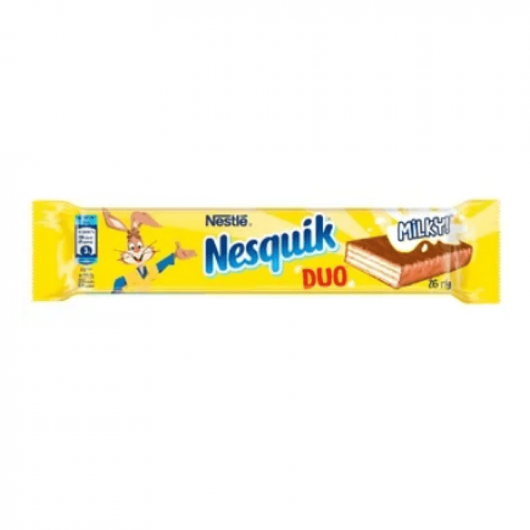 Батончик NESQUIK® DUO вафельний в молочному шоколаді, 26г - image-0