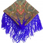 Blue Shawl with Ornament UH-1041 - image-0