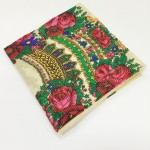 Lurex handkerchief with lurex flowers UH-1050 - image-1