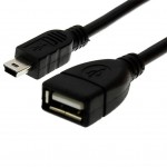 Дата кабель OTG USB 2.0 AF to Mini 5P Drobak (212669) - image-0