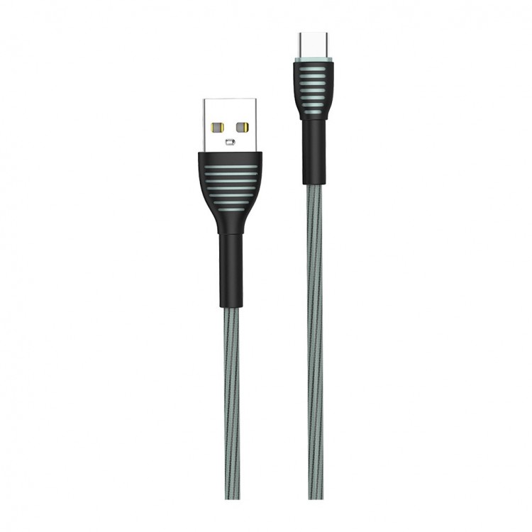 Дата кабель USB 2.0 AM to Type-C 1.0m ColorWay (CW-CBUC041-GR) - image-0