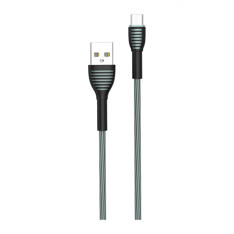 Дата кабель USB 2.0 AM to Micro 5P 1.0m ColorWay (CW-CBUM041-GR) - image-0