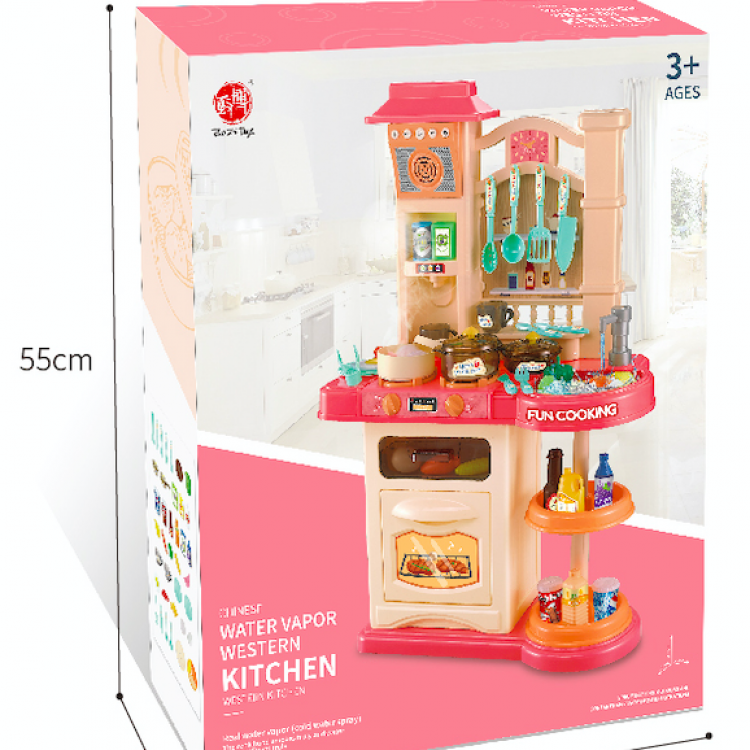 Дитяча інтерактивна кухня Bozhi Toys Fun Cooking 838B рожева - image-1