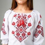Vyshivanka children's "MARICHKA" (WHITE WITH RED) - image-1