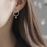 Silver earrings "Star" - image-0