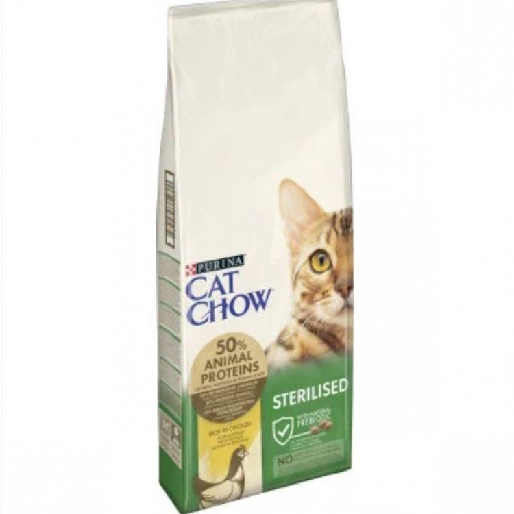 1,5 кг Cat Chow Sterelized Chicken Сухий корм з куркою для стерилізованих кішок - image-0