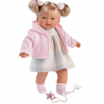 Interactive crying doll "Aitana" in pink clothes - image-0