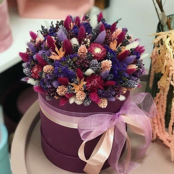 bouquet of dried flowers
